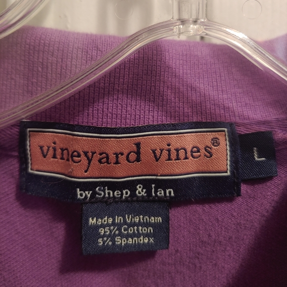 Vineyard Vine by Shep Ian Purple Polo T-Shirt. Girls Size Large - Picture 5 of 5